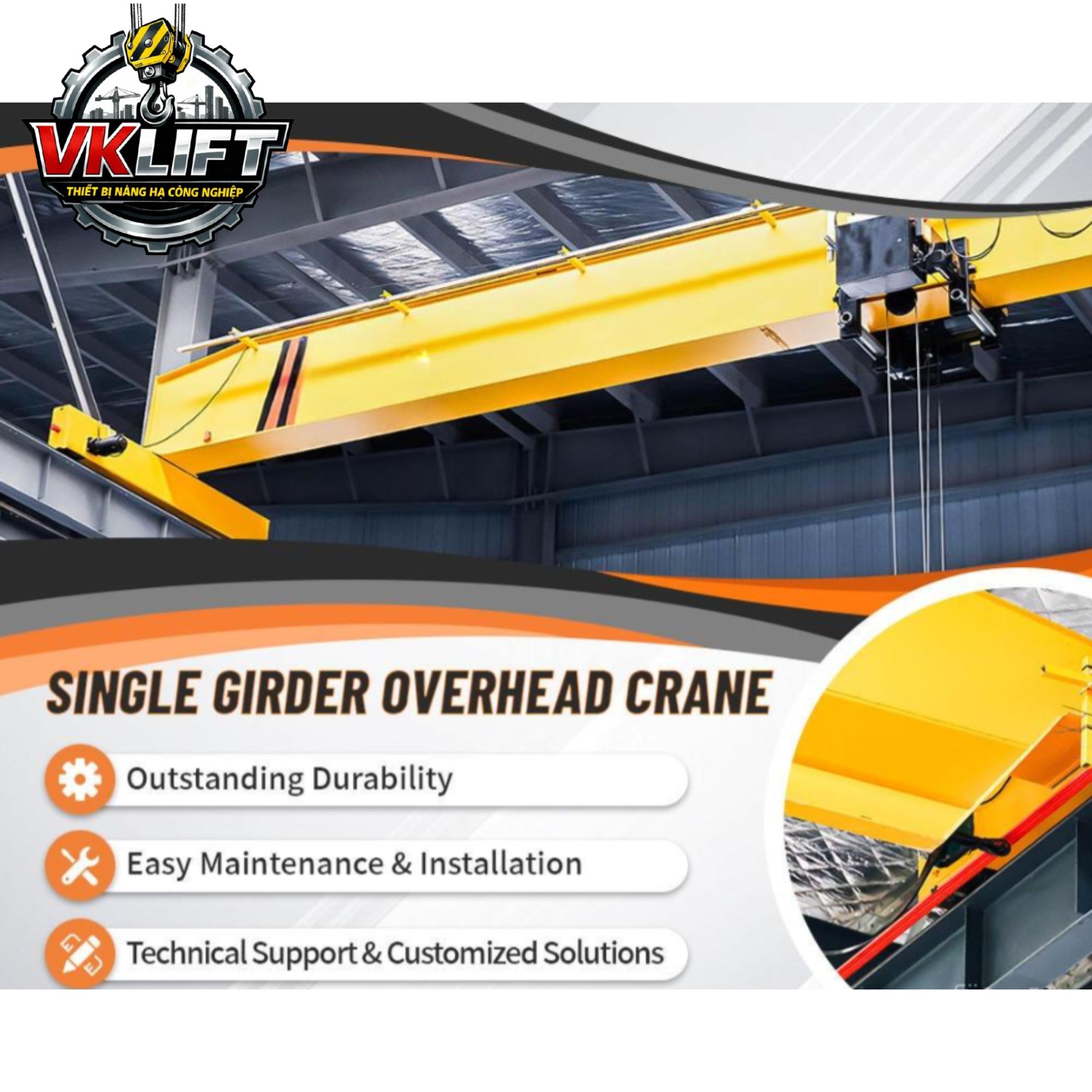 Cầu trục là gì- Cấu tạo và nguyên lý hoạt động chi tiết.